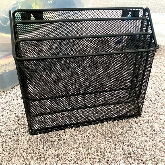 Black File Wire Wall Rack - Picture 2 of 6